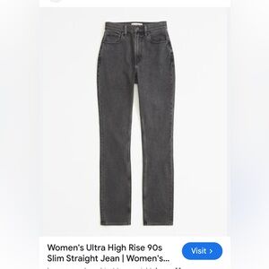 Abercrombie & Fitch High Rise Gray Jeans Straight Leg